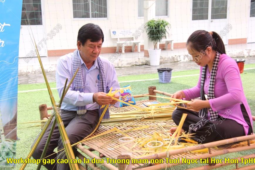 Workshop gap cao cao la dua – Truong mam non Tuoi Ngoc tai Hoc Mon, TpHCM