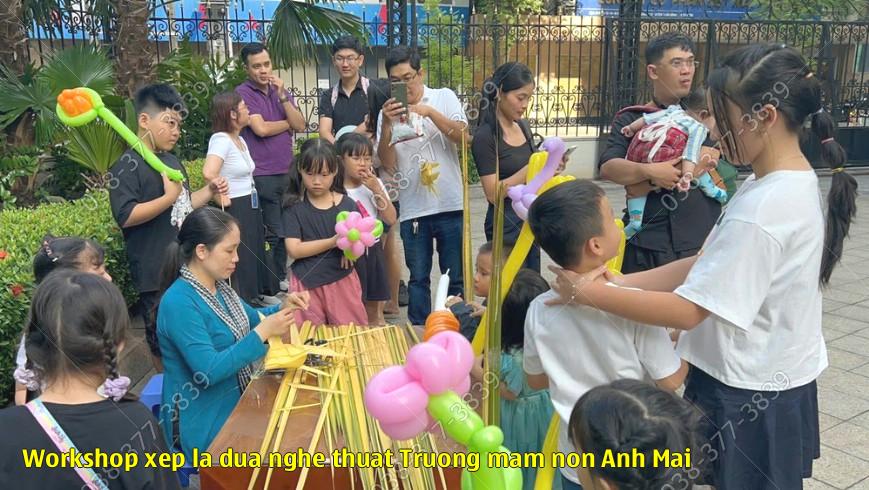 Workshop xep la dua nghe thuat – Truong mam non Anh Mai