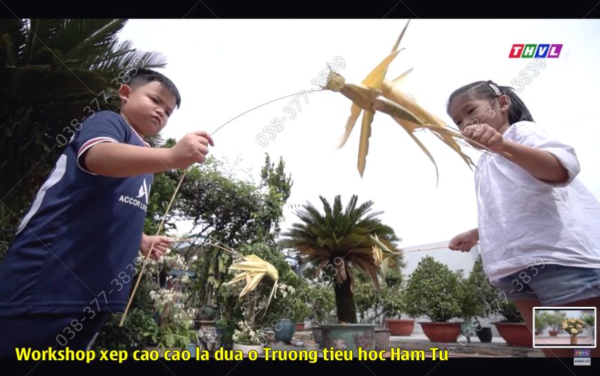 Workshop xep cao cao la dua o Truong tieu hoc Ham Tu