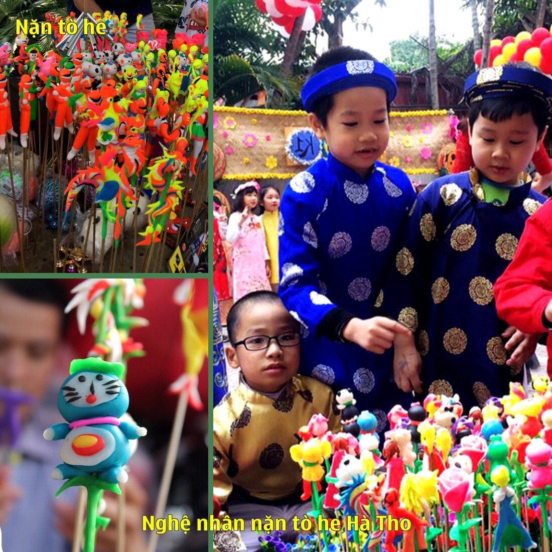 Tên sự kiện: Nặn tò he ở Team building công ty Nhã Ninh tại Lương Thành Hotel Phú Quốc. Địa chỉ: Lương Thành Hotel Phú Quốc. Thời gian: 15:00 – 17:00 22/06/2015. Đối tượng: Công nhân viên, cán bộ Công ty Nhã Ninh. Số lượng khách: 9.800 người. Nghệ nhân tò he: Nghệ nhân Đỗ Như. Sản phẩm tò he: Tò he chị Hằng, tò he Totoro, tò he Songoku, tò he Batman, tò he Skibidi Toilet, tò he Pokémon …. Nhà tổ chức: Công ty Nhã Ninh