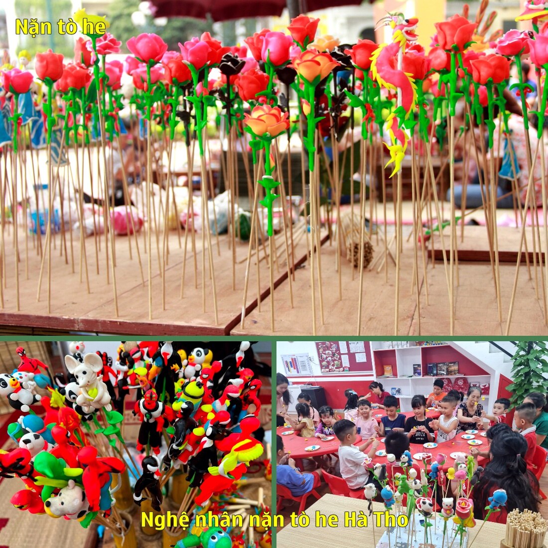 Tên chương trình: Nghệ nhân nặn tò he trong Team building công ty Loan Phạm. Nghệ nhân tò he: Nghệ nhân Đặng Văn Hậu. Số lượng khách: 7.900 người. Nhà tài trợ: Công ty Loan Phạm. Sản phẩm tò he: Tò he Pinkfong, tò he Pikachu, tò he Totoro, tò he Speakerman, tò he Bạch Tuyết, tò he Skibidi Toilet …. Thời gian: 16:30 – 18:00 13/09/2018. Địa chỉ: Đà Nẵng. Đối tượng: Cán bộ, công nhân viên Công ty Loan Phạm